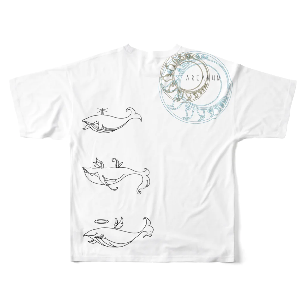 ARCANUMのARCANUM Pallet Aqua All-Over Print T-Shirt :back