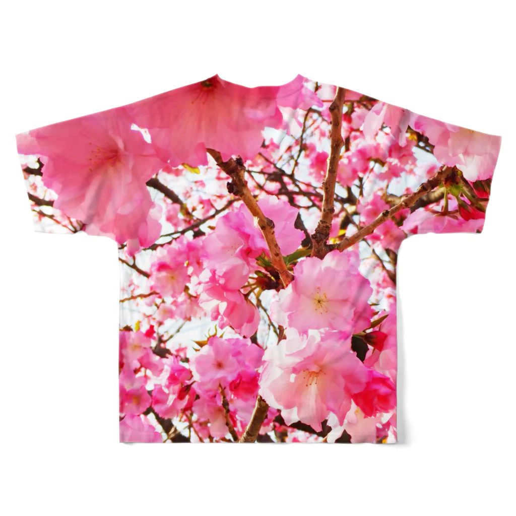 KANAKOの桜を待つ フルグラフィックTシャツの背面