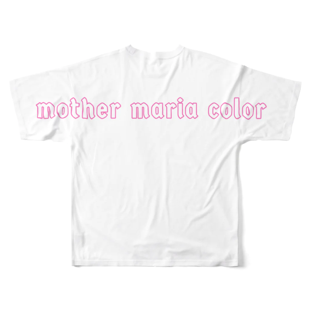 月夜のタツノオトシゴのmother maria color フルグラフィックTシャツの背面