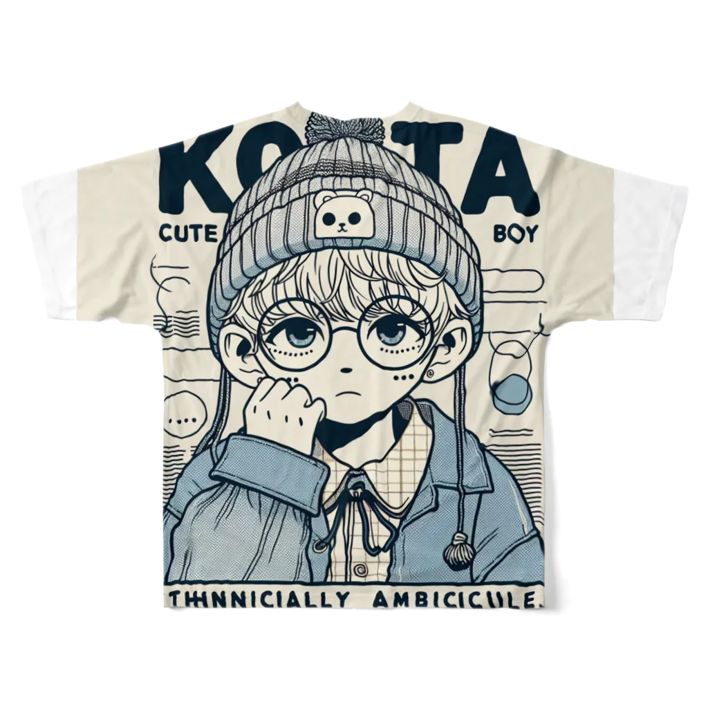 KoTTaのKoTTa-オシャレな女の子 フルグラフィックTシャツの背面
