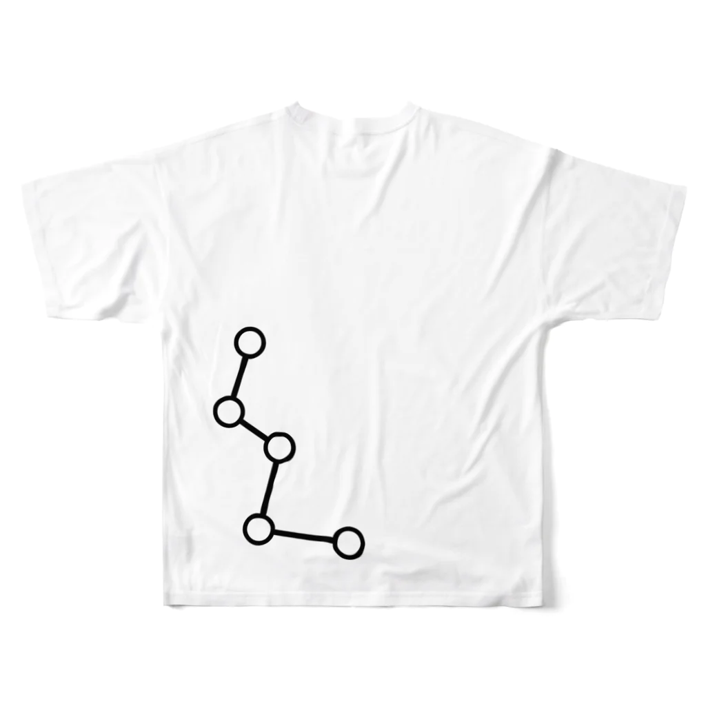 斗巳【キメラ鉛筆】の北極星 All-Over Print T-Shirt :back