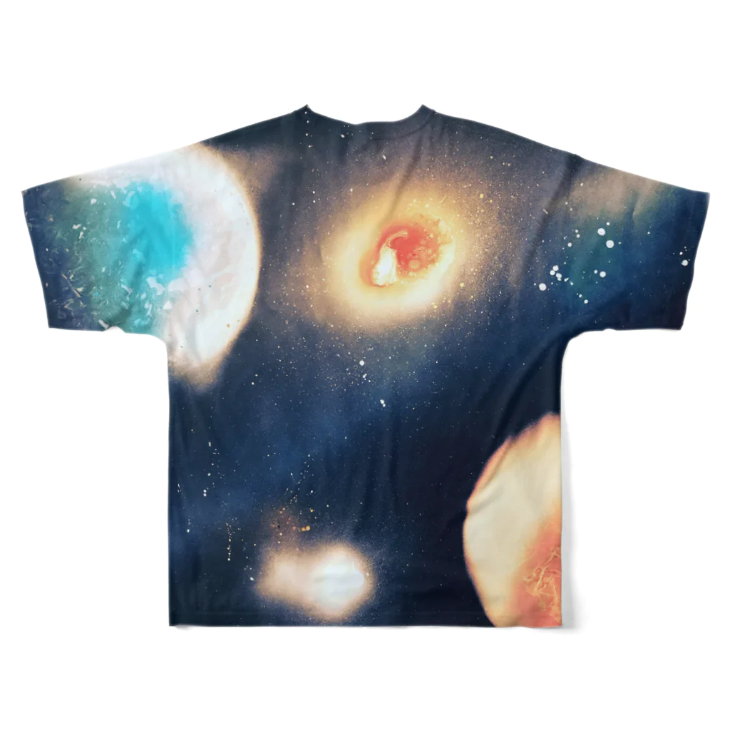 えみねこの原始宇宙創造 フルグラフィックTシャツの背面