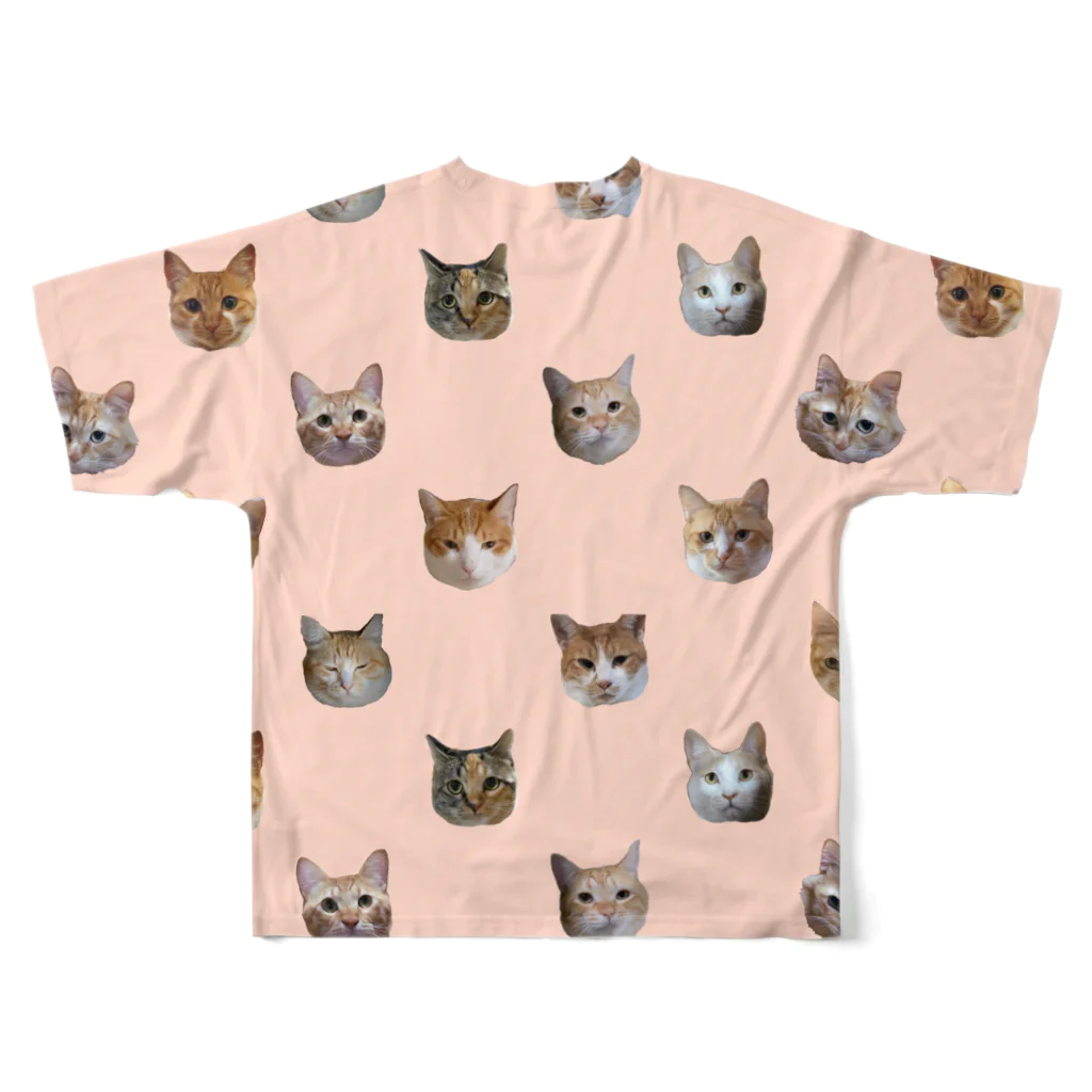 Twelve Catsのポルカドット？ペールオレンジ All-Over Print T-Shirt :back