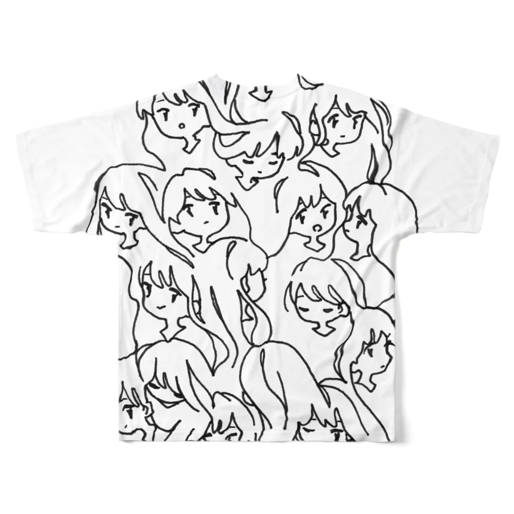 さうての女の子たち All-Over Print T-Shirt :back