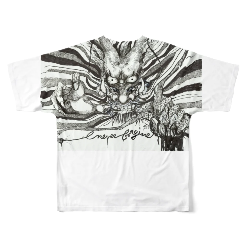 AnomaliA-Nachiのドラゴン-Never Frogive1 All-Over Print T-Shirt :back