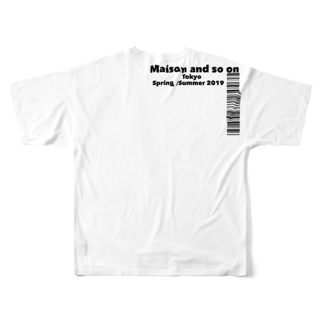 Maison-and so onのMaison-and so on 19/ss/Red フルグラフィックTシャツの背面