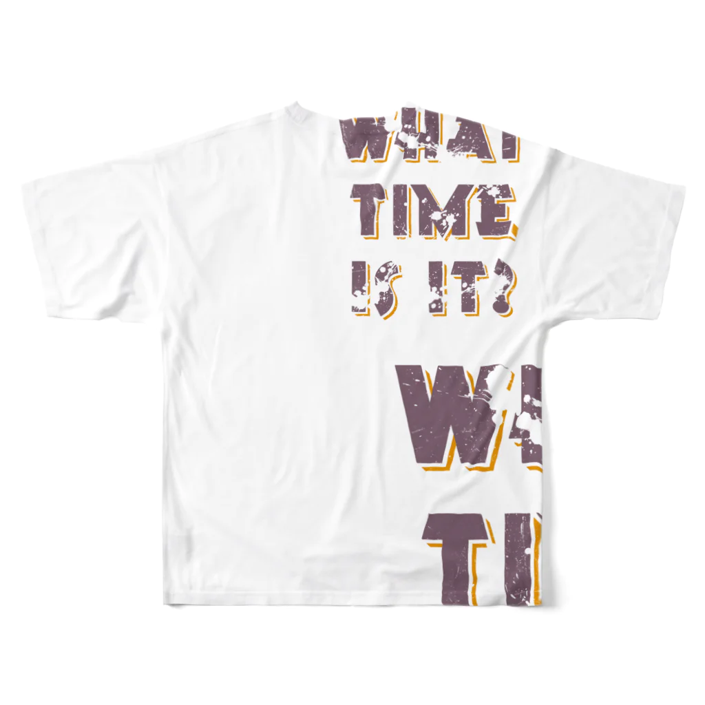 #ハエまーすぃのWHAT TIME IS IT? フルグラフィックTシャツの背面