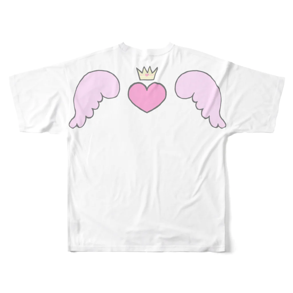 Yu♡Po♡Ko(ユポコ)のユポコ フルグラフィックTシャツの背面