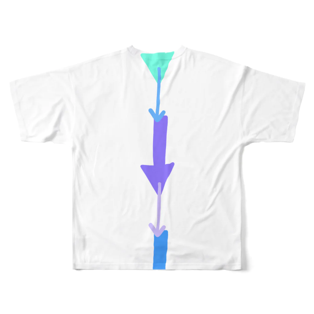 HISOMUのSHISEN NI HISOMU All-Over Print T-Shirt :back