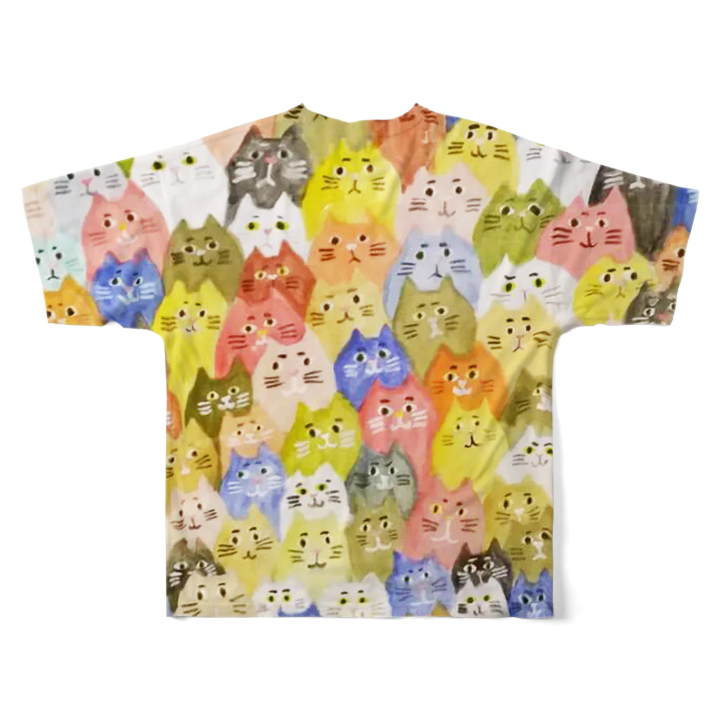 【Yuwiiの店】ゆぅぅぃーのぬこさま All-Over Print T-Shirt :back