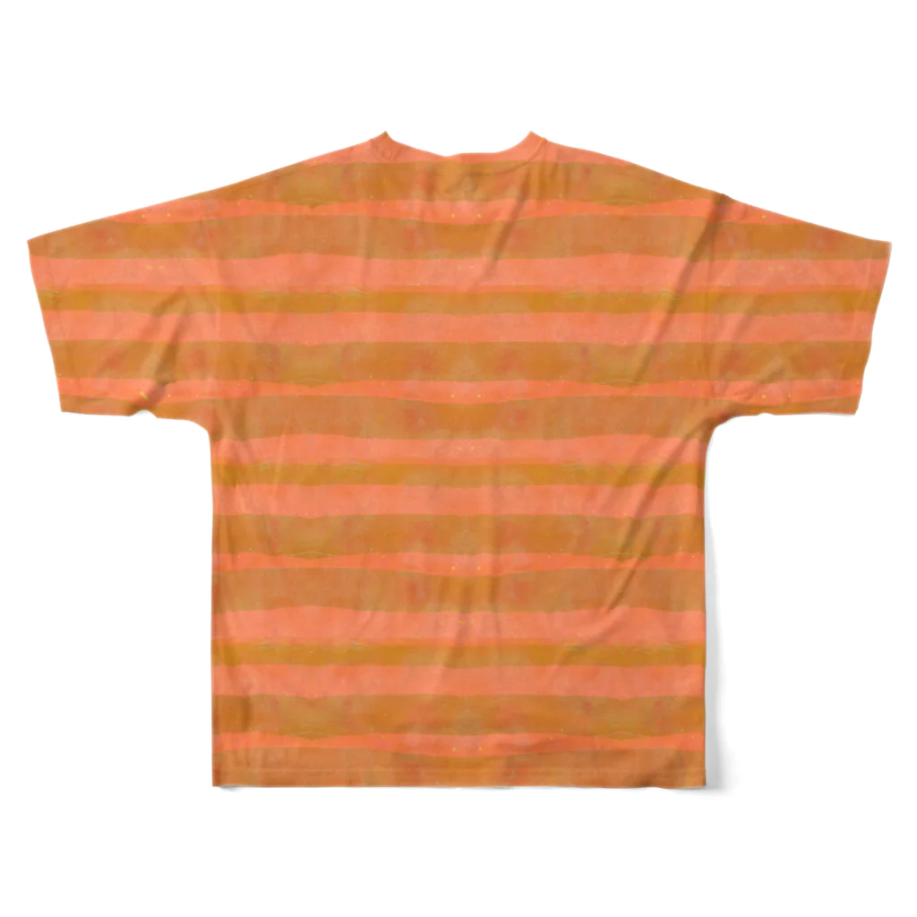 Yetiのストライプ All-Over Print T-Shirt :back