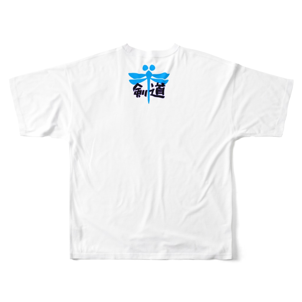 yoshiFactoryの剣道で大切なのは“平常心”(男子) All-Over Print T-Shirt :back