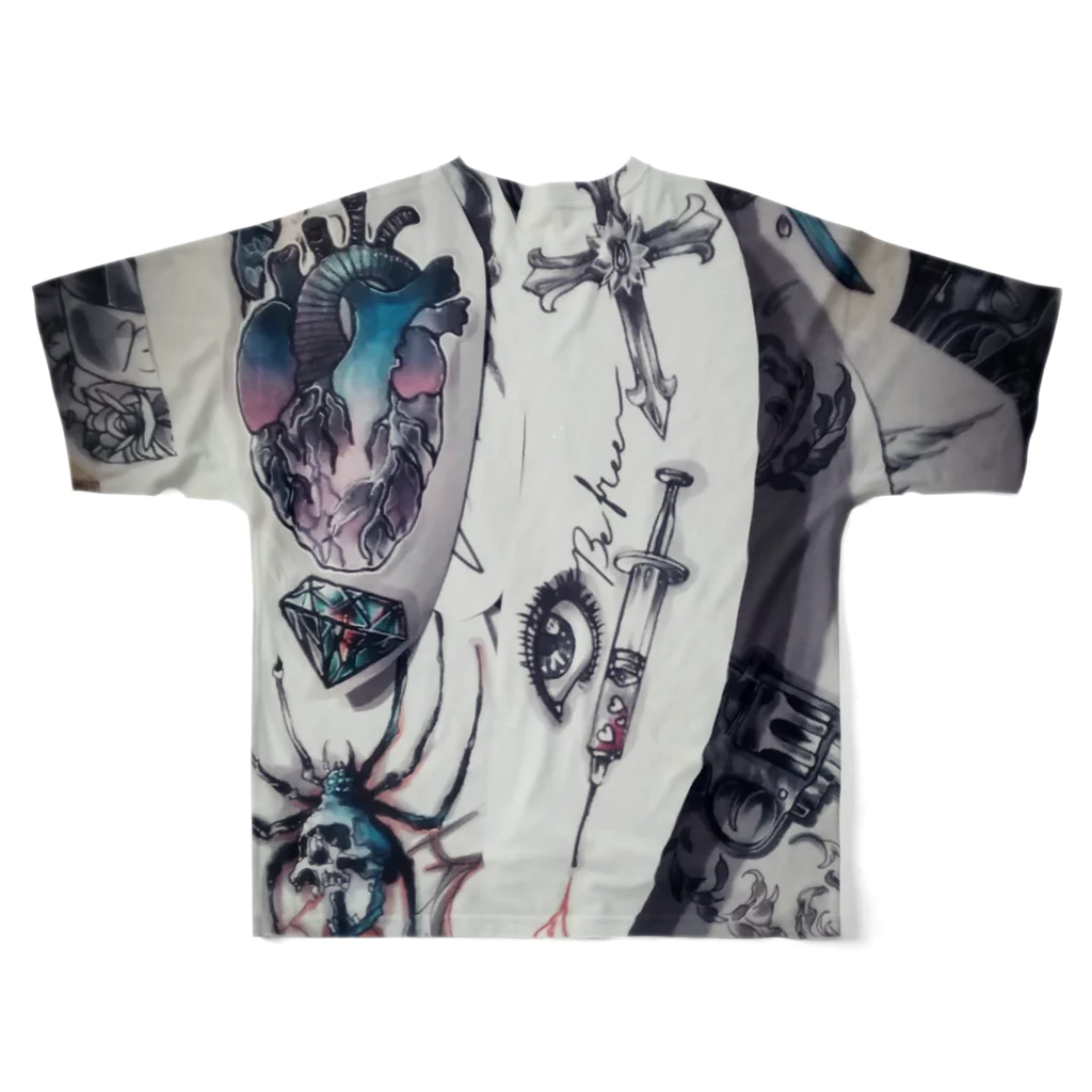 death or dead borderline  の× All-Over Print T-Shirt :back