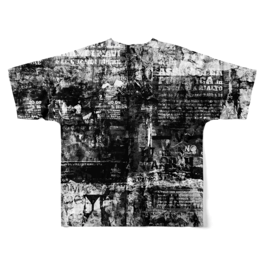 THE STRUGGLE IS REAL.のFULLGRAPHICA-MONOCHROME All-Over Print T-Shirt :back