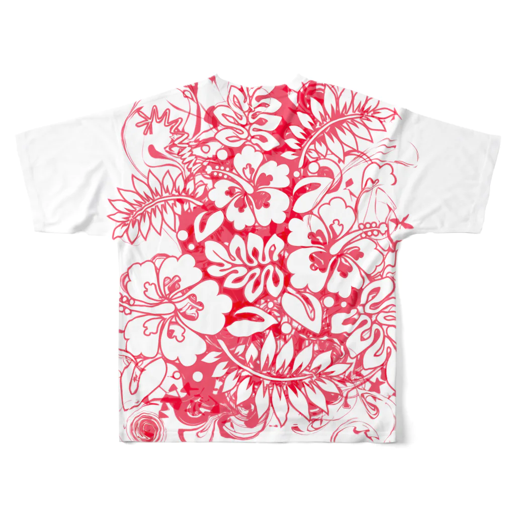 AURA_HYSTERICAのHibiscus_Growth フルグラフィックTシャツの背面