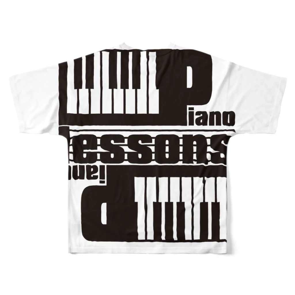 AURA_HYSTERICAのPIANO_LESSONS フルグラフィックTシャツの背面