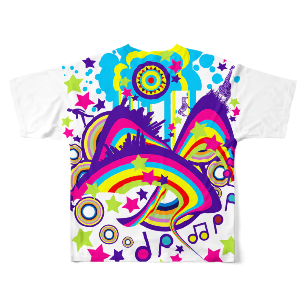 AURA_HYSTERICAのOver_The_Rainbow フルグラフィックTシャツの背面