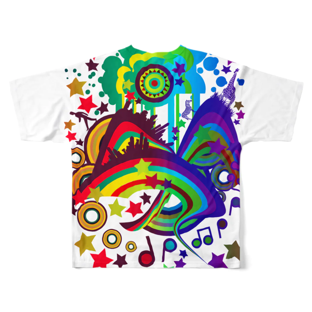 AURA_HYSTERICAのOver_The_Rainbow All-Over Print T-Shirt :back