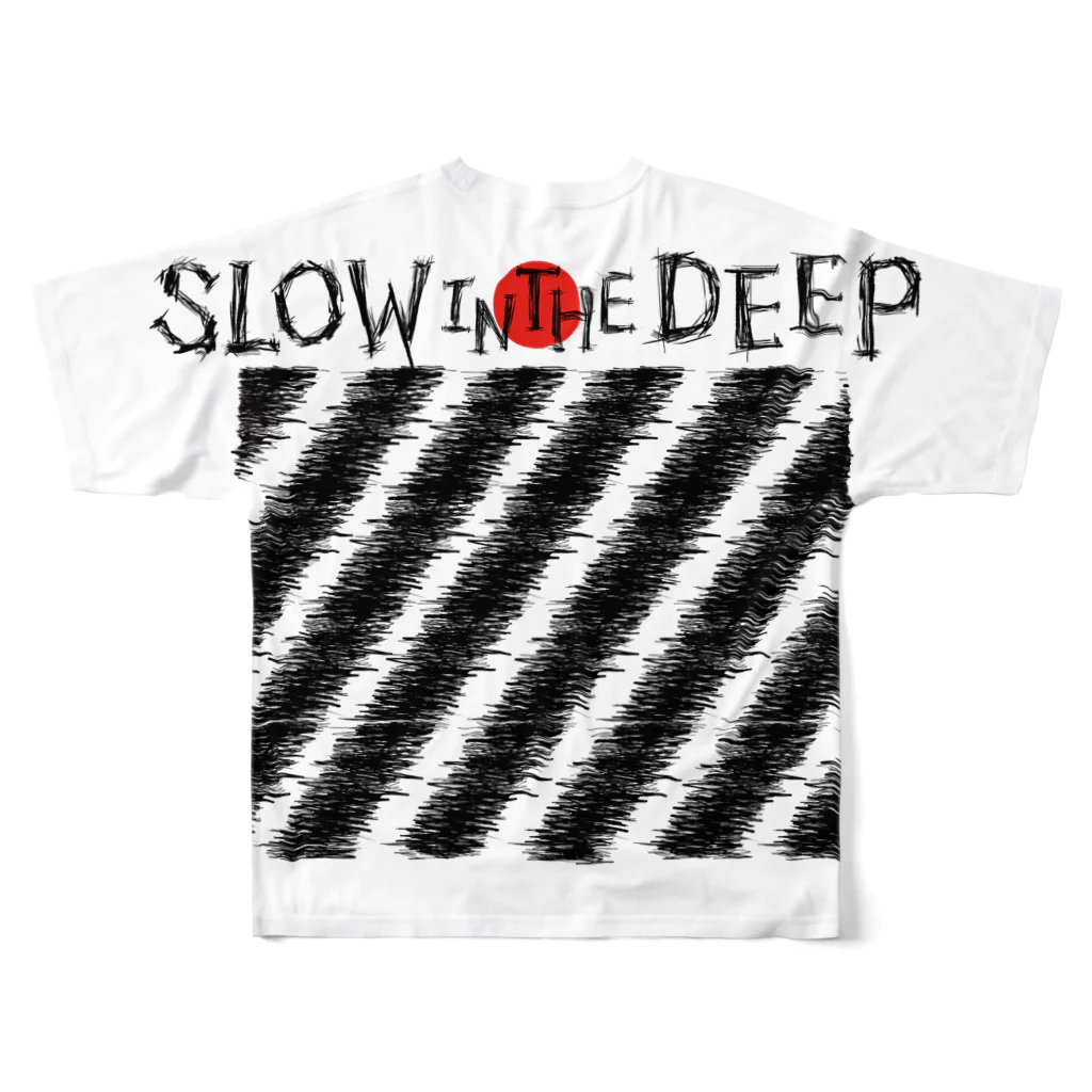 SLOW in the DEEPのSLOW in the DEEP公式グッズ フルグラフィックTシャツの背面