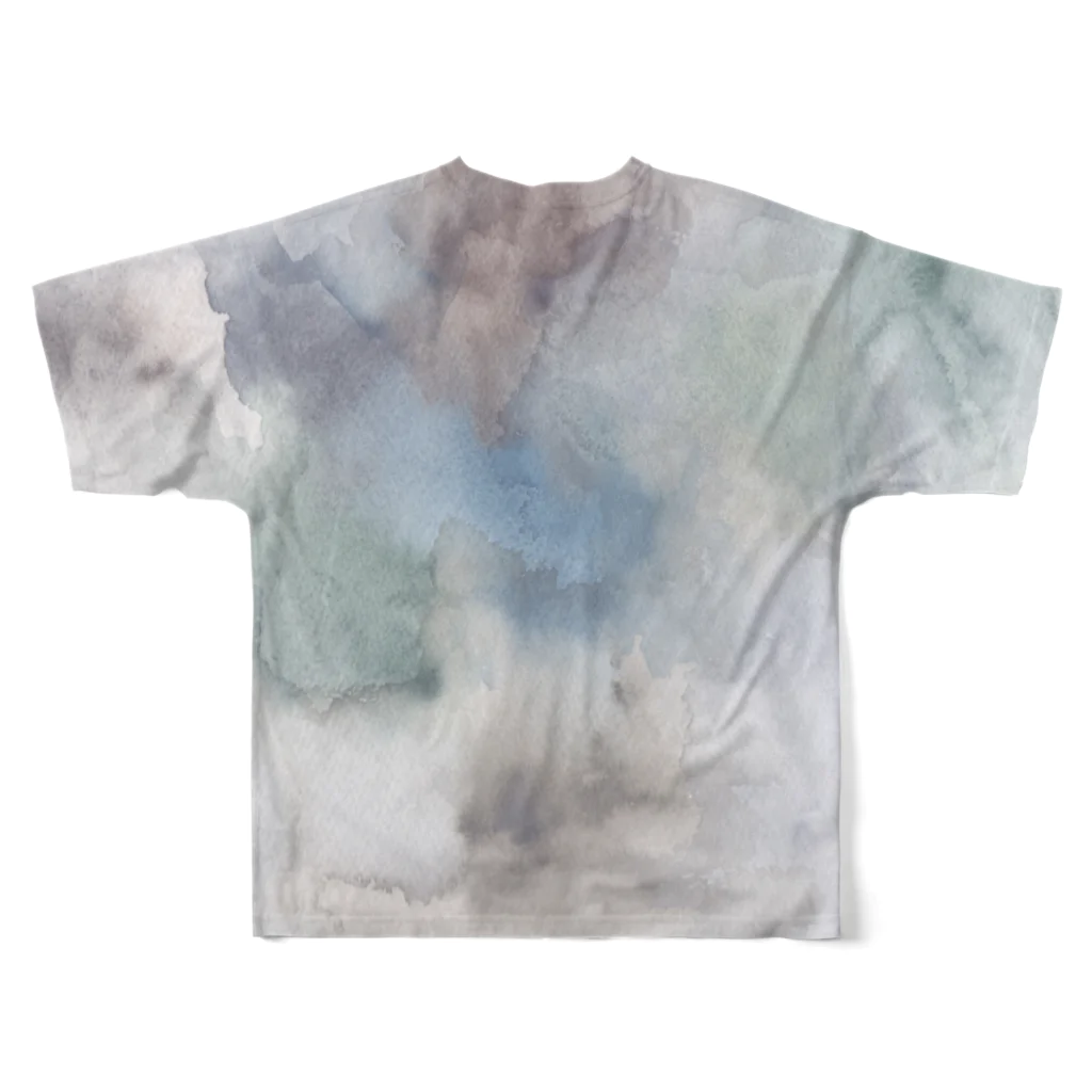 made blueのWatercolor art All-Over Print T-Shirt :back