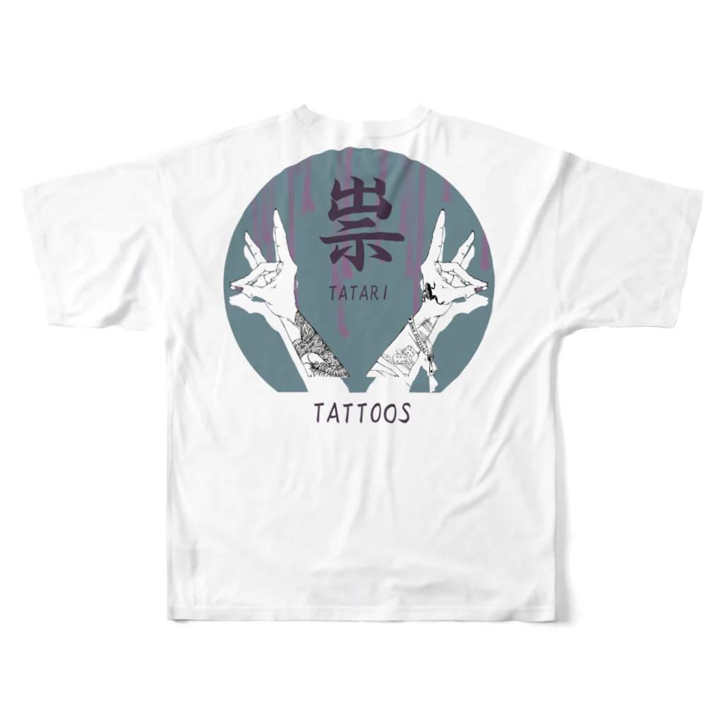 スミネコのTATARI TATTOOS All-Over Print T-Shirt :back