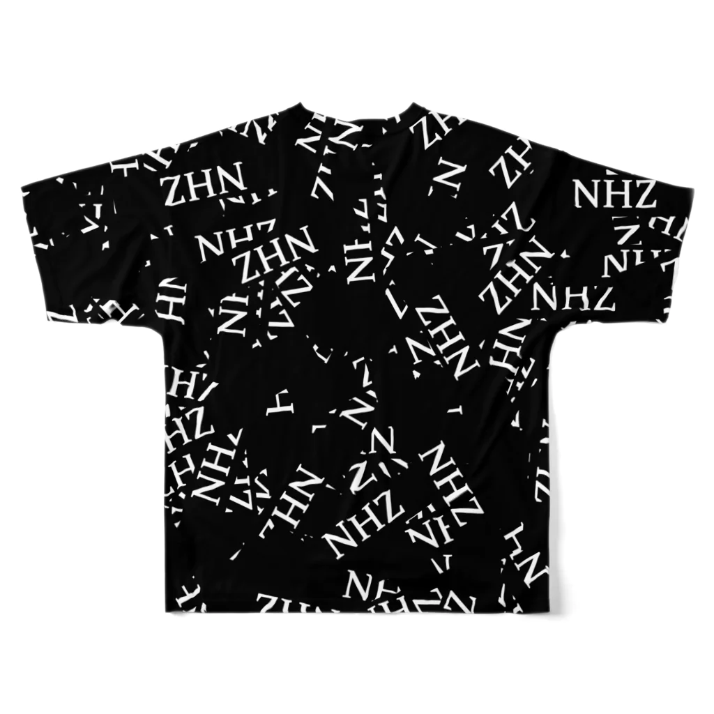 FAMIlIAのFAMIlIA 『NHZ』パターンTシャツ　ブラック All-Over Print T-Shirt :back