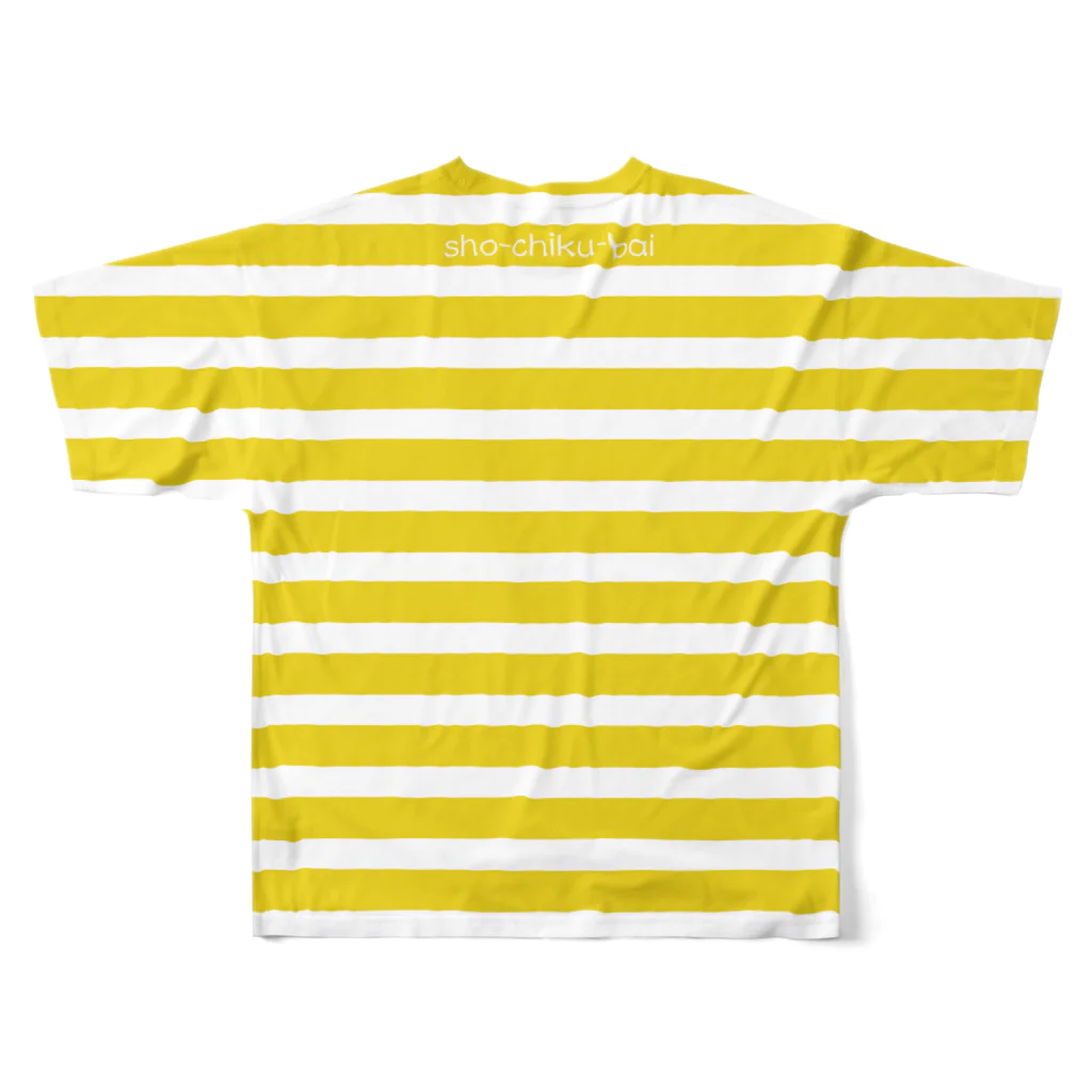 松竹梅雑貨の松竹梅 マリン yellow フルグラフィックTシャツの背面