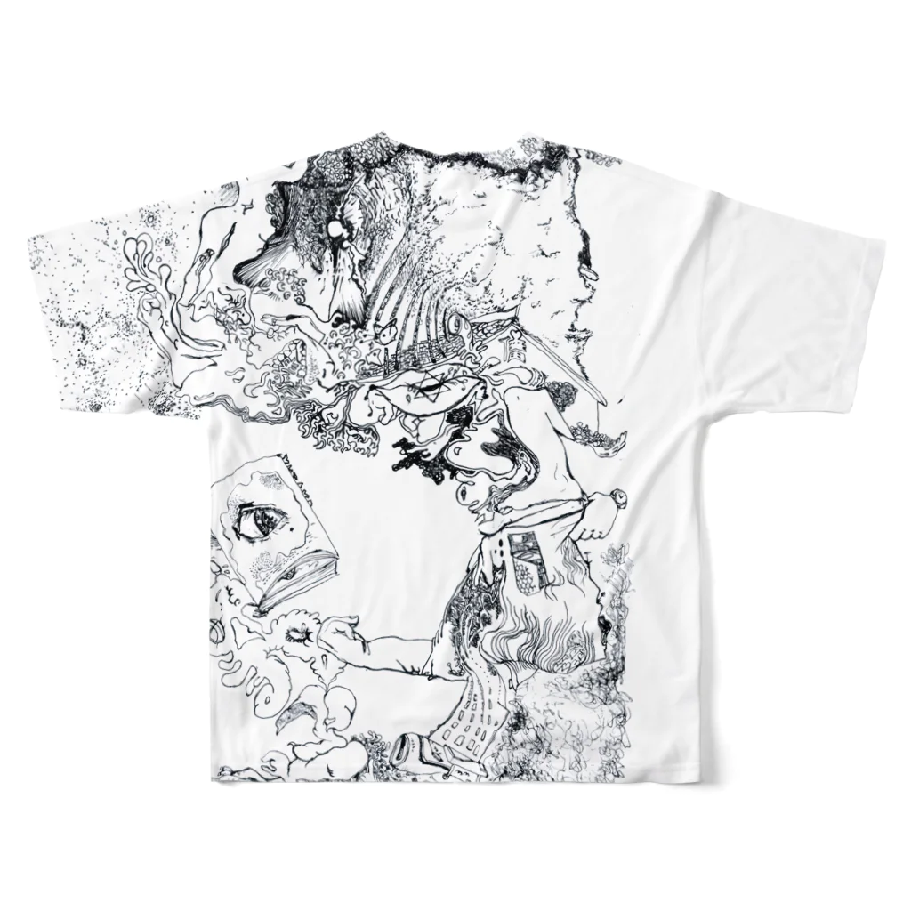 YUTAKAYAMATOJIの欲 All-Over Print T-Shirt :back