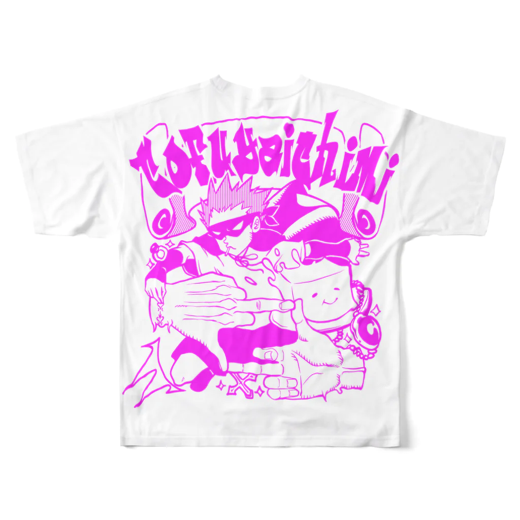 tofuyaichimi0129の豆腐屋ver.ピンク All-Over Print T-Shirt :back