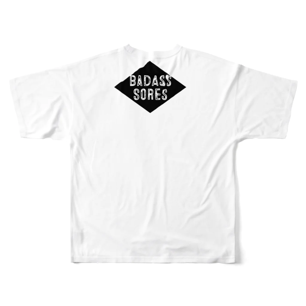 BadAss Sores公式グッズの噂のバッドアスシリーズ All-Over Print T-Shirt :back