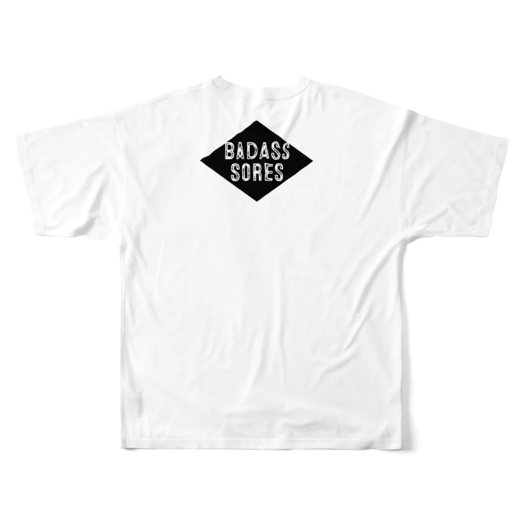 BadAss Sores公式グッズのバッドアスなバッドアスシリーズ All-Over Print T-Shirt :back