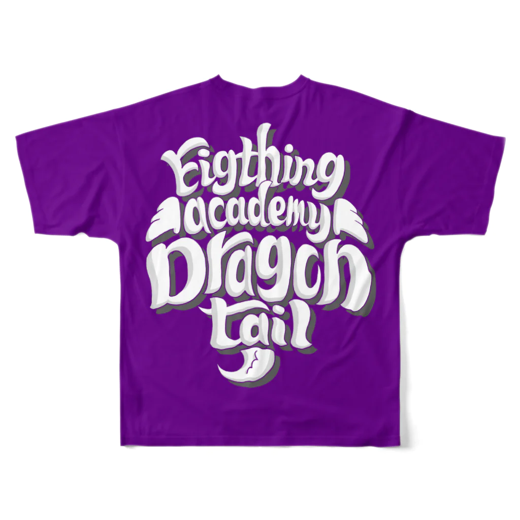 yuseiのドラゴンTシャツ紫 All-Over Print T-Shirt :back