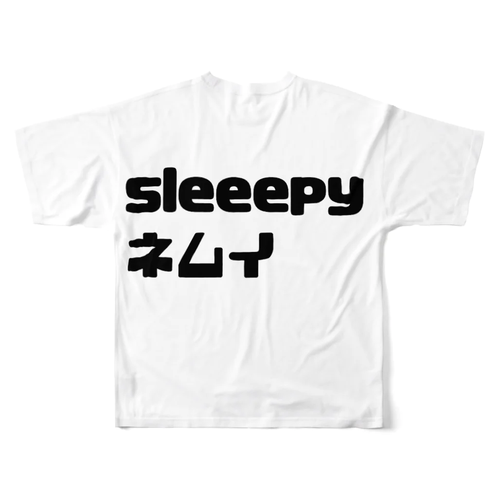 sleeepy0ooのsleeepy  smoking フルグラフィックTシャツの背面