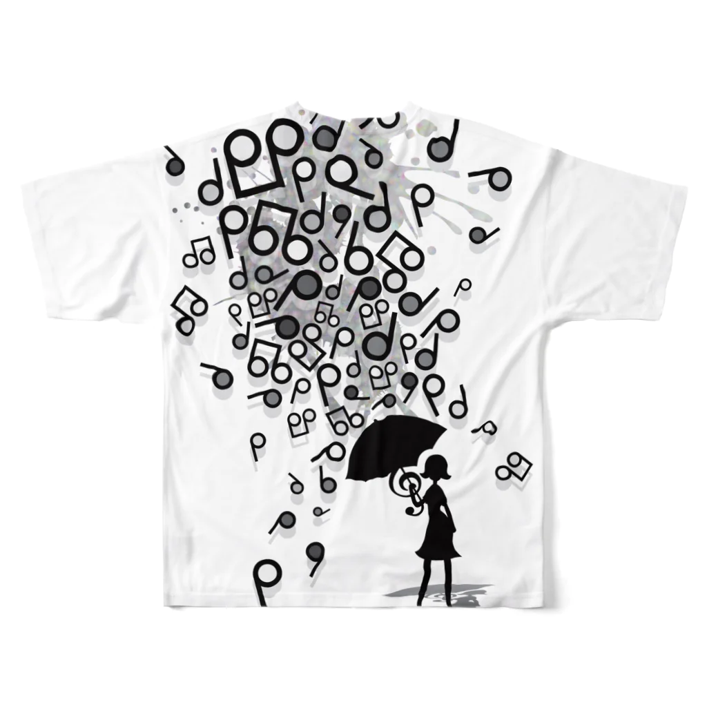 AURA_HYSTERICAのSingin' in the Rain フルグラフィックTシャツの背面