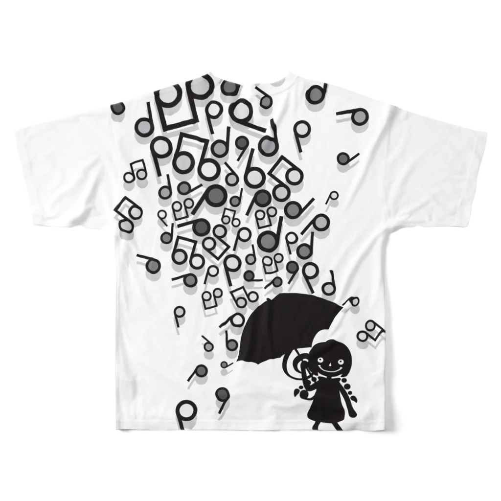 AURA_HYSTERICAのSingin' in the Rain フルグラフィックTシャツの背面