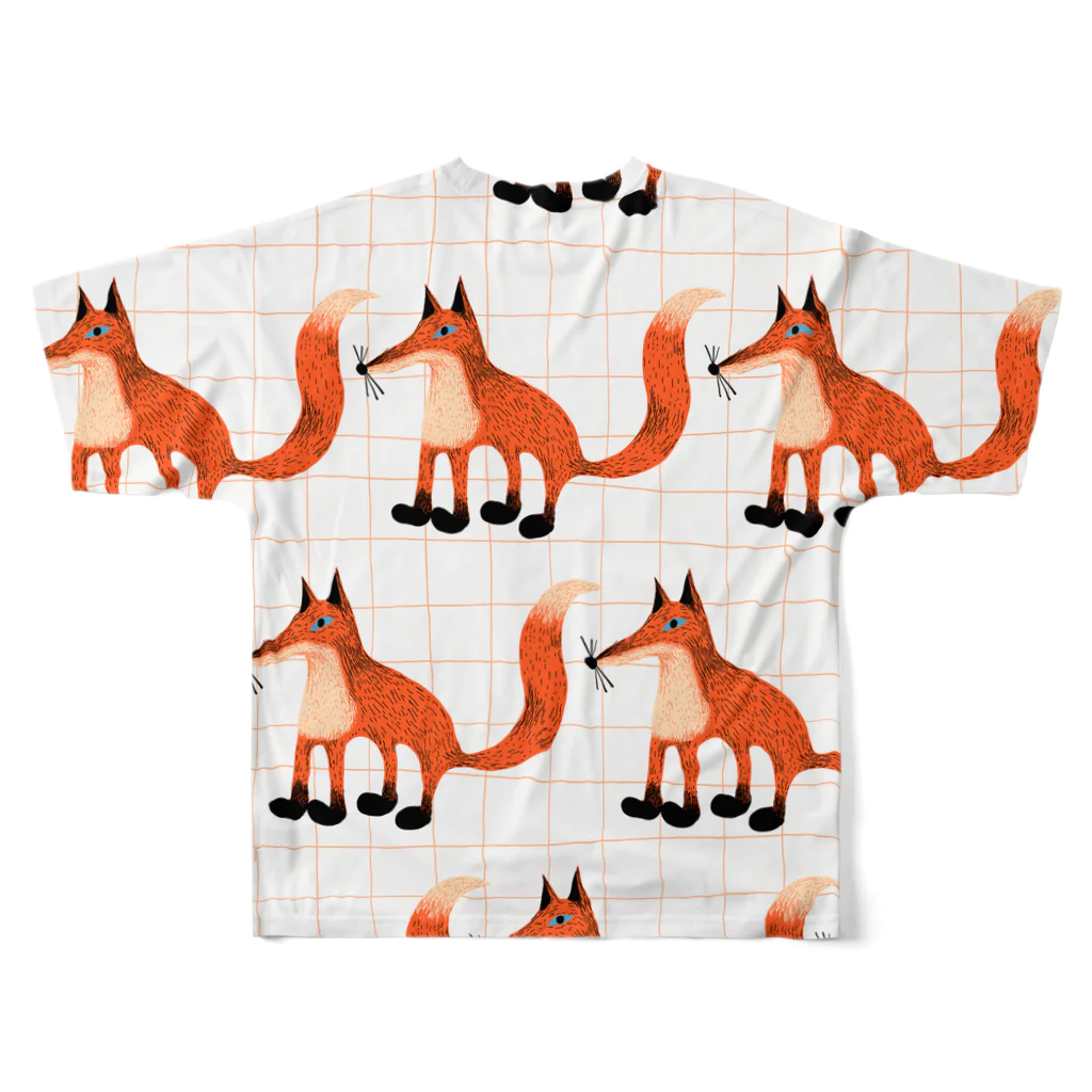 Tania NobukovskiのKITSUNE PATTERN フルグラフィックTシャツの背面