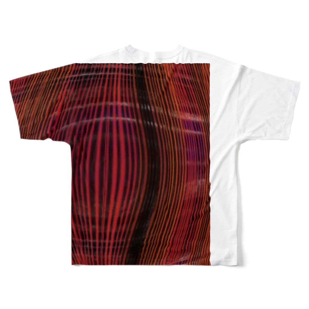 HYU の漆塗り All-Over Print T-Shirt :back