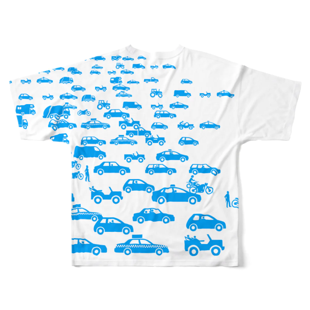 鯖いTシャツ屋さんの自動車ポップサイン All-Over Print T-Shirt :back