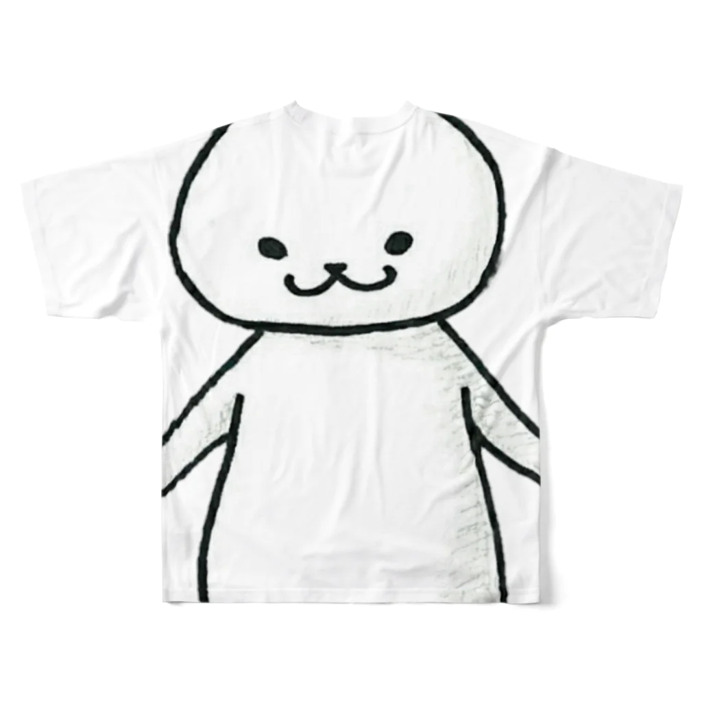 晴天の晴の猫に限りなく近いUMA フルグラフィックTシャツの背面