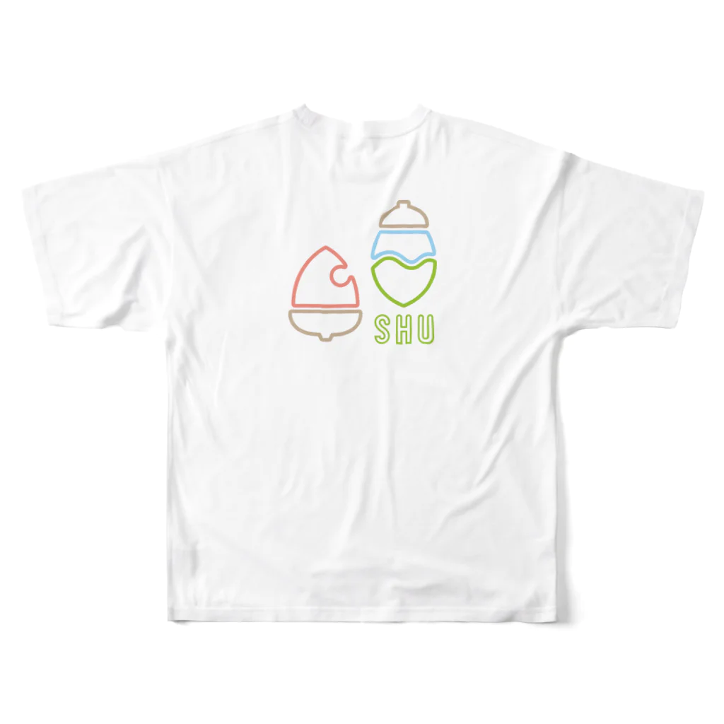 樹木・環境ネットワーク協会(shu)のSHUロゴ（オリジナル） フルグラフィックTシャツの背面