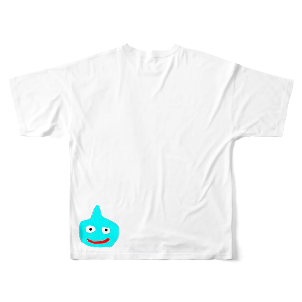 竹下キノの店のRPG呪文「四天王」 All-Over Print T-Shirt :back