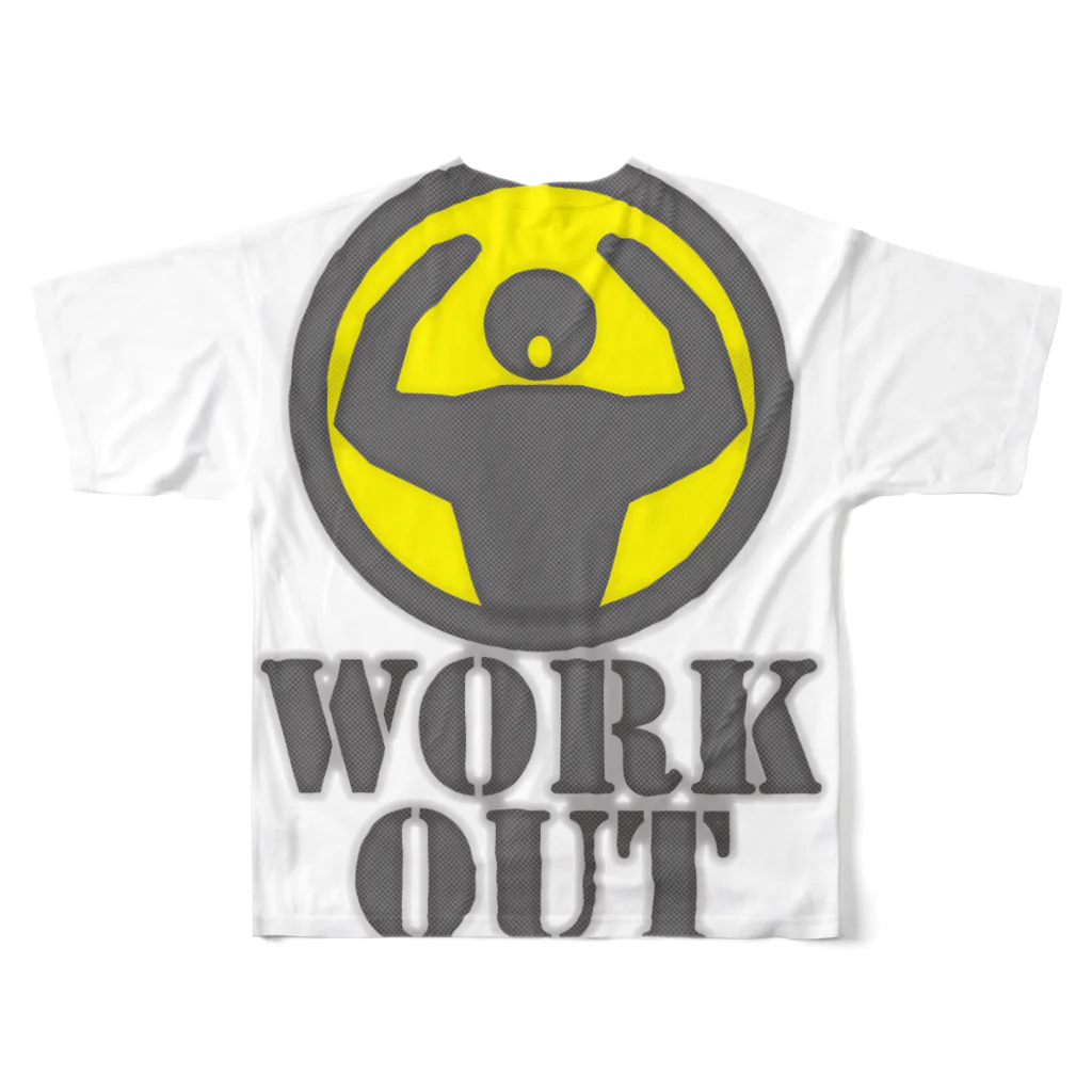 AURA_HYSTERICAのWorkout フルグラフィックTシャツの背面