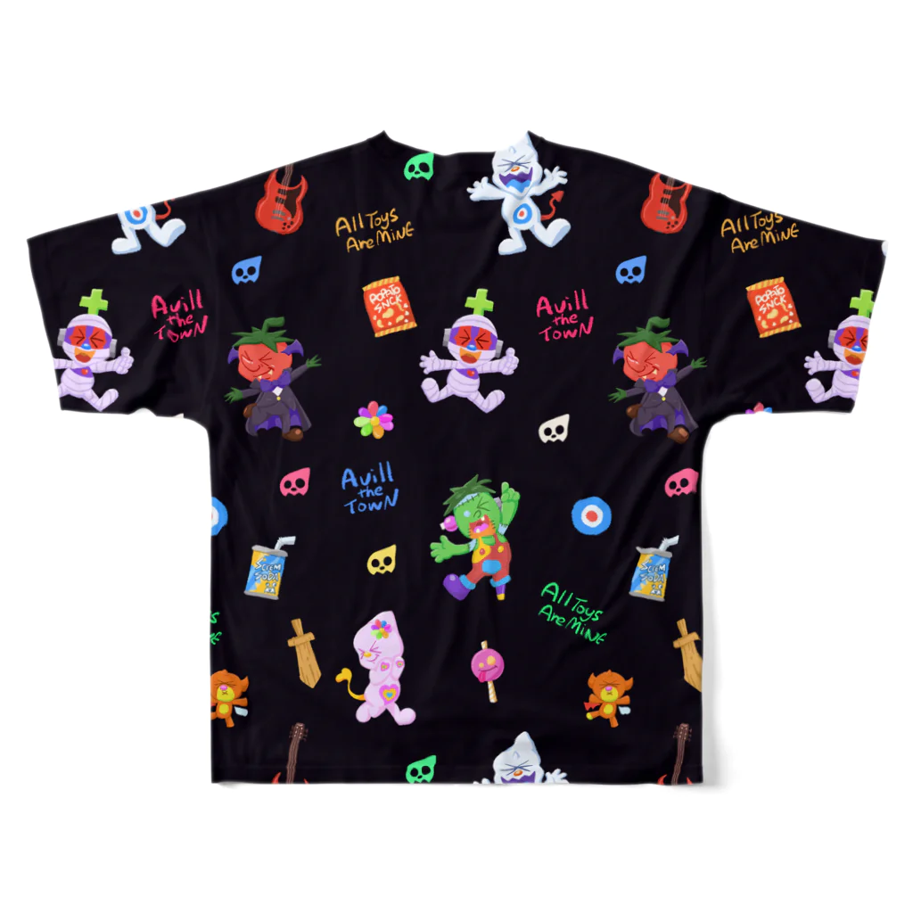 SimbaStudio ShopのAvill Pattern All-Over Print T-Shirt :back