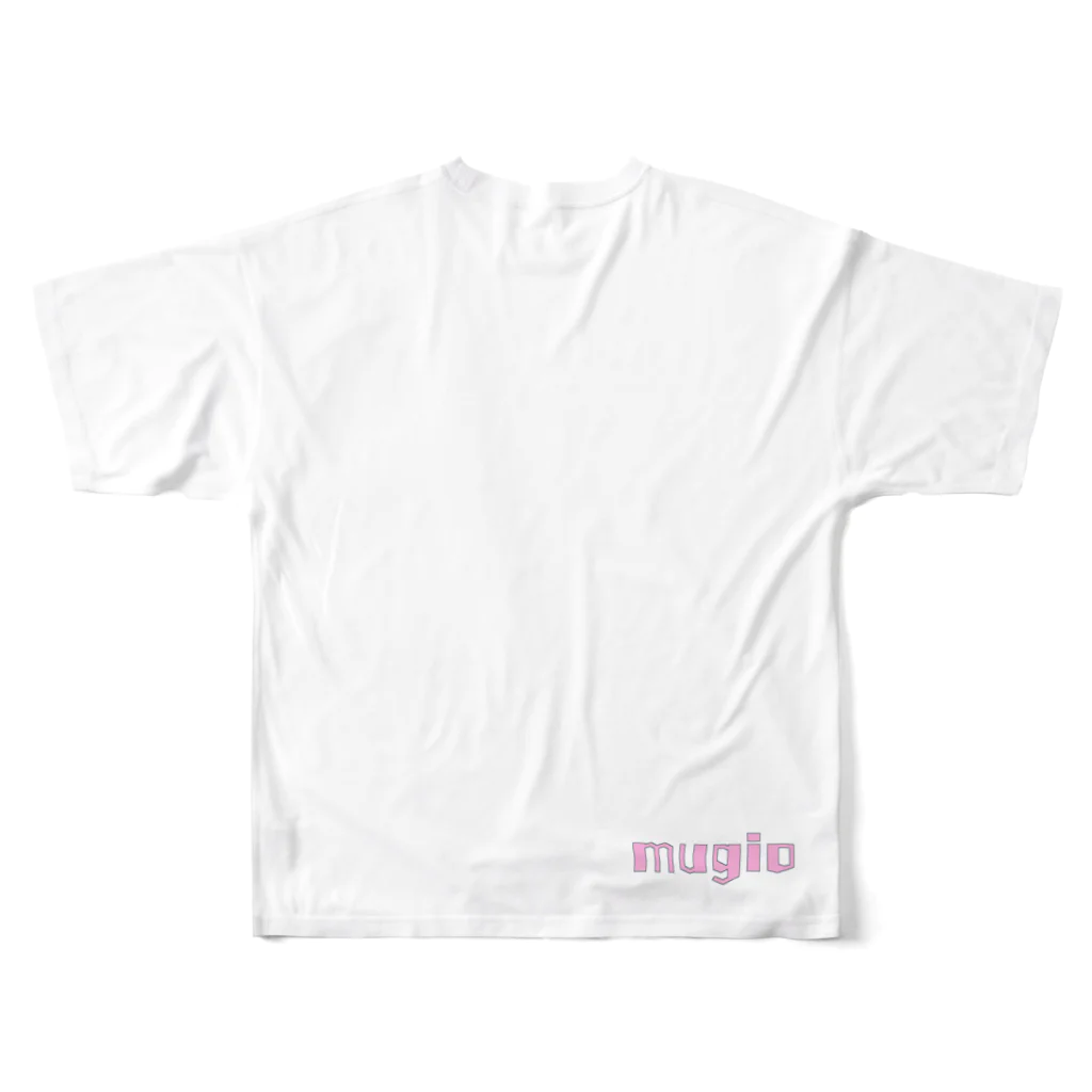 mugioのウパる フルグラフィックTシャツの背面