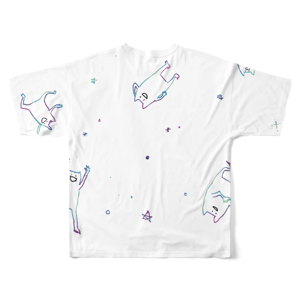 naccoのギャラクシーネッコ All-Over Print T-Shirt :back