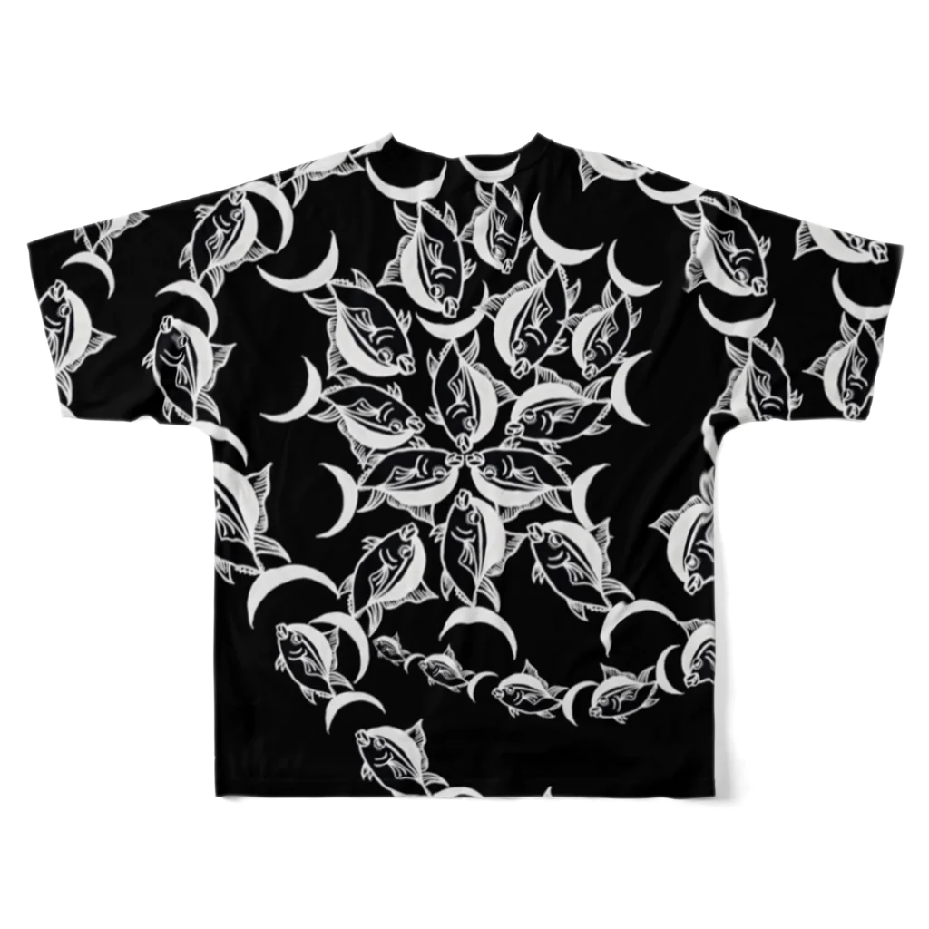 Komichiのマグるぐる(BLACK) All-Over Print T-Shirt :back