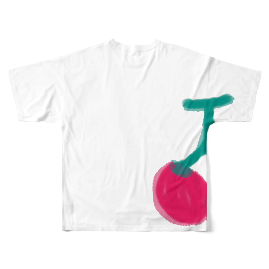 オフィスMKのさくらんぼ🍒 All-Over Print T-Shirt :back