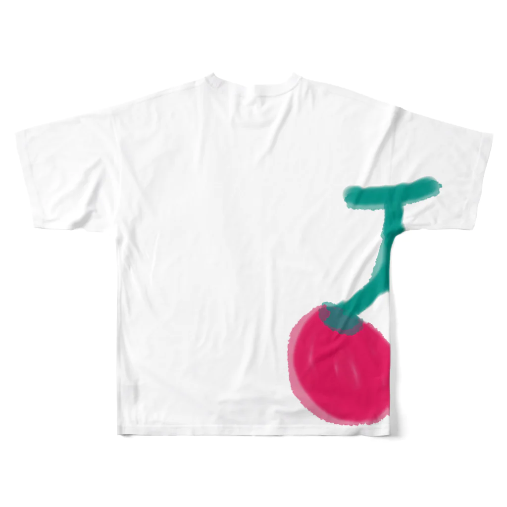 オフィスMKのさくらんぼ🍒 フルグラフィックTシャツの背面