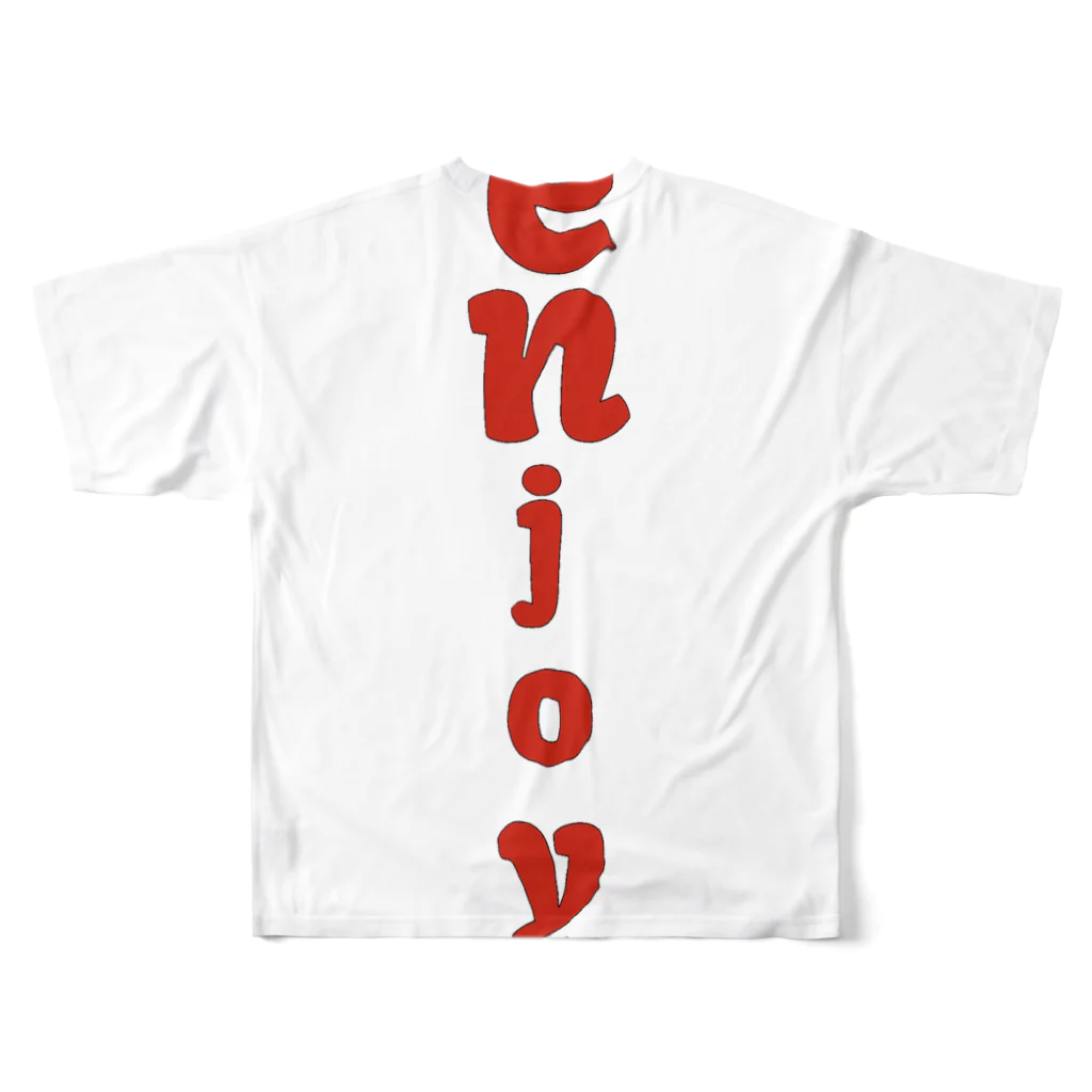 no countryのno country enjoy DREM All-Over Print T-Shirt :back