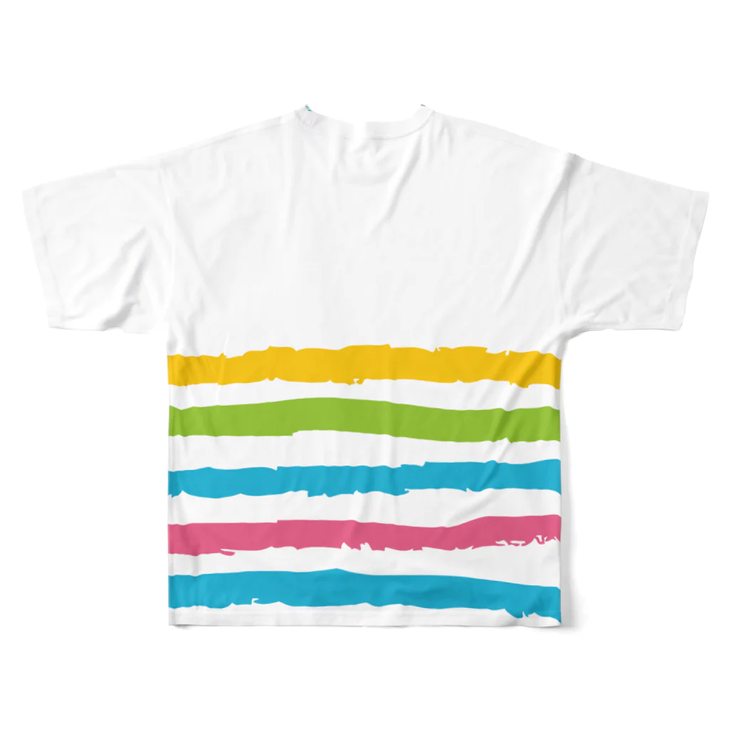 やまももショップ（２号店）のカラーボーダー All-Over Print T-Shirt :back